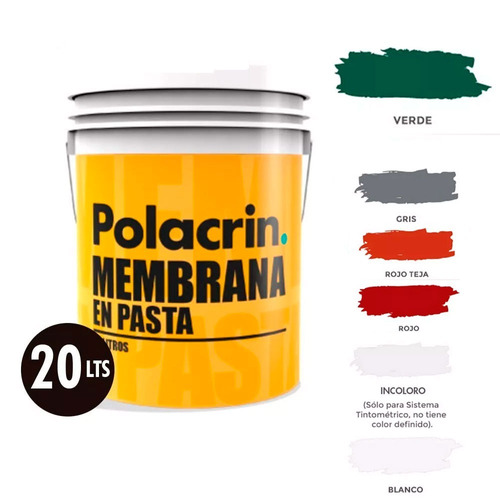 Membrana 25 Kg En Pasta Polacrin Verde Transitable