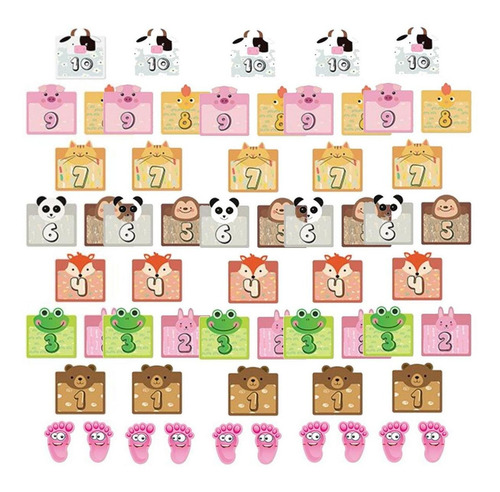 Pegatinas Para Preescolar, Mxopa-005, 5 Juegos De Pegatinas Color Multicolor