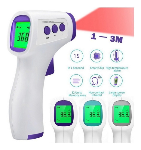 Termómetro Infrarrojo Sin Contacto, Medidor De Temperatura