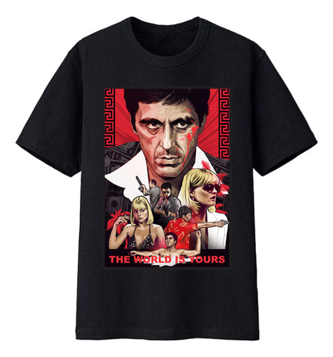 Playera O Blusa Scarface (caracortada) En Blanco Y Negro 