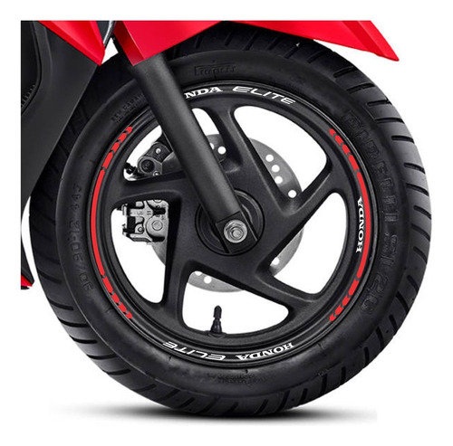 Kit Friso Adesivos De Rodas Moto Honda Elite Scooter 2023