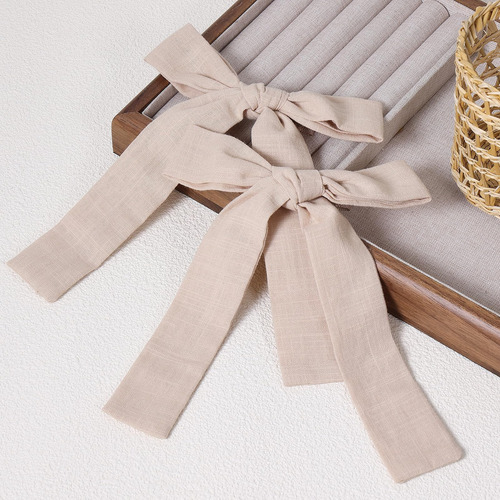 Arcos De Cabello De Lino De Algodón Beige 5 Suave Y Larga Co