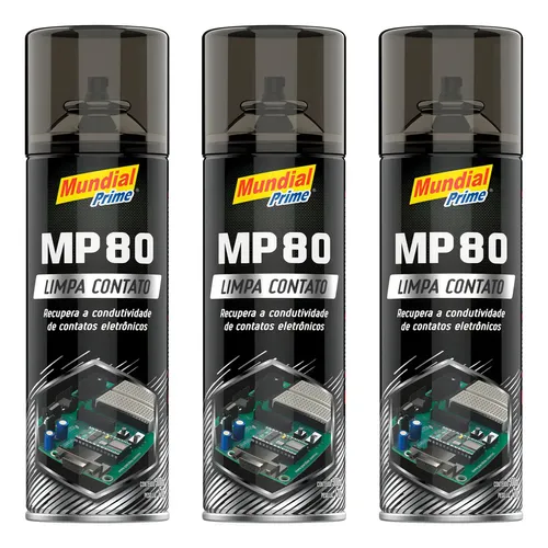 Kit 03 Uni Limpa Contato Elétrico Eletronico Mundial Prime