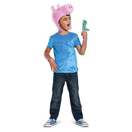 Disfraz De George Pig Para Niños, Parte Superior Y Sombrero 