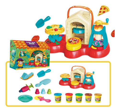 Z Juego De Rol Pizza Chef De Simulación De Plastilina, 15