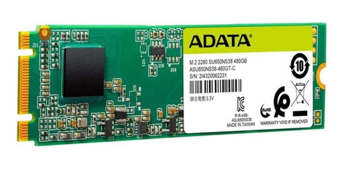 Imagen 3 de 3 de Disco sólido SSD interno Adata Ultimate SU650 ASU650NS38-480GT-C 480GB