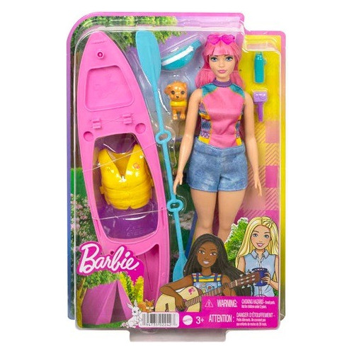 Barbie Muñeca Daisy En El Campamento + Kayak Y Accesorios 