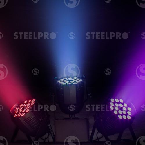 Imagen 6 de 7 de Steelpro Cañon Led Par 18x15w - Rgbw - 4en1 - Dmx 1518-4par