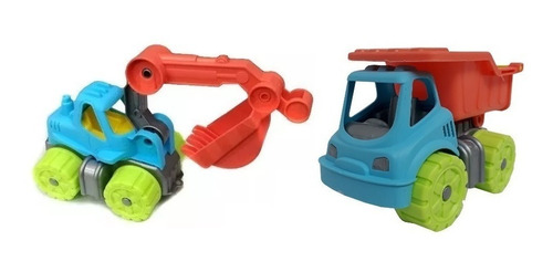 Retro Excavadora + Camión Volcador Duravit - Diverti Toys