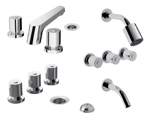 Imagen 1 de 6 de Combo Baño Fv Obera Oferta Ducha +lavatorio + Bidet Cuotas