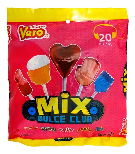 Surtido de Paletas Vero VeroMix Dulce Club 312g