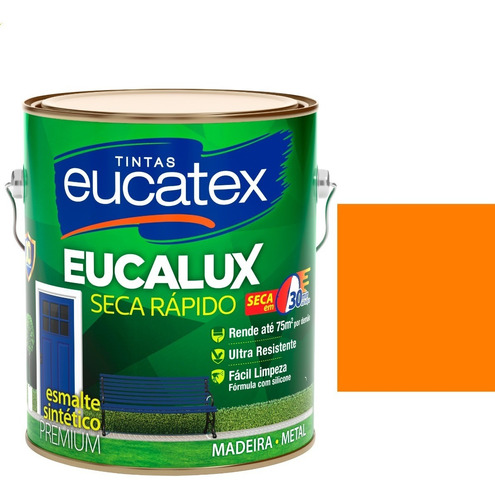 Imagem 1 de 1 de Tinta Esmalte Seca Rápido Premium Eucatex 3,6l-escolha A Cor