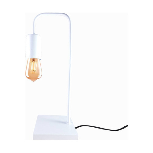 Lampara Velador Nordico Industrial Negro / Blanco Led E-27