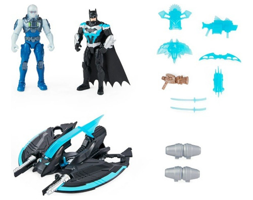Figuras Mr Freeze Vs Batman Vehiculo Volador 10 Accesorios