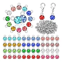 Comprar 120 Dijes Para Hacer Joyas, Dijes De Piedra Natal, Aretes, D