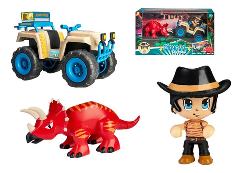 Cuatriciclo Pin Y Pon Action Wild Con 2 Figuras Y Accesorios