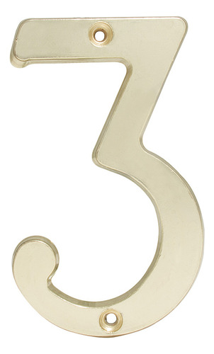 5 Pza Número 3 Slim 4 Latón Brillante Lock