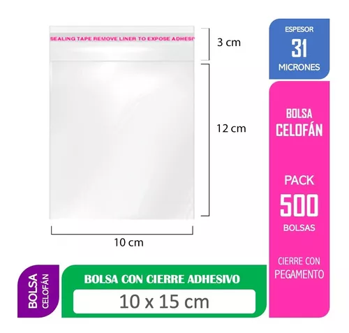 1000 Bolsas 20x30 cms de polietileno transparentes, con cierre zip