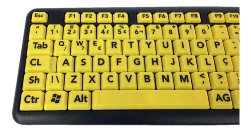 Imagem 2 de 6 de Teclado Baixa Visão Idosos Ampliado Profissional Sem Adesivo