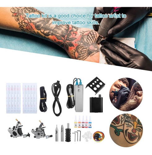 Imagen 4 de 9 de Kit De Tatuaje Profesional De Sombra De La Máquina Del Tatu