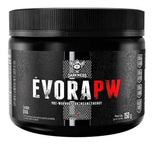 Suplemento em pó Integralmédica  Darkness Évora PW alanina Évora PW sabor  uva em pote de 150g