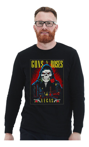 Polera Ml Guns N Roses Las Vegas Rock Impresión Directa