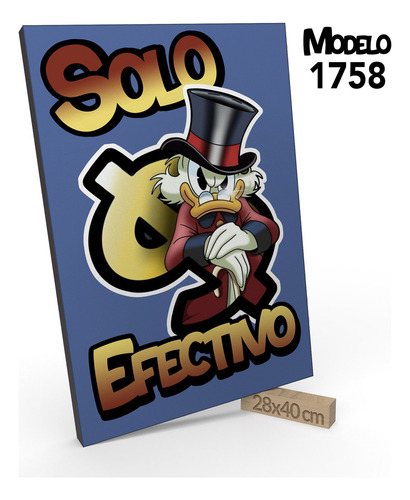 Cuadro Decorativo Alec Monopoly Money Rico Mcpato Textura 1257