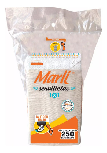 Servilletas Tradicional Marli Desechables Taqueras 250 Pzas