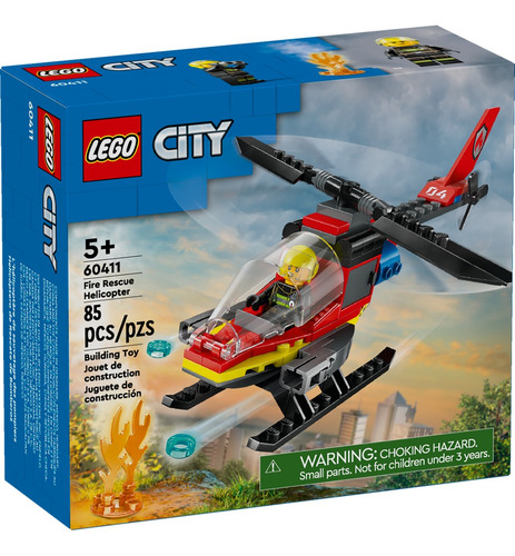Lego 60411 Helicóptero De Rescate De Bomberos