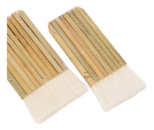 6 Brochas Para Esmaltar Cerámica, Pelo Suave De Cabra