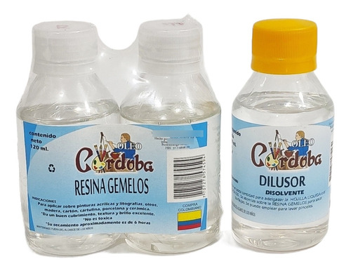 Resina Gemelos 120 Ml Y Dilusor 120ml Cordoba