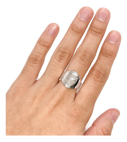 Anillo Escudo Equipo FĂștbol Argentina Godoy Cruz De Mendoza C - Grande Plata 925