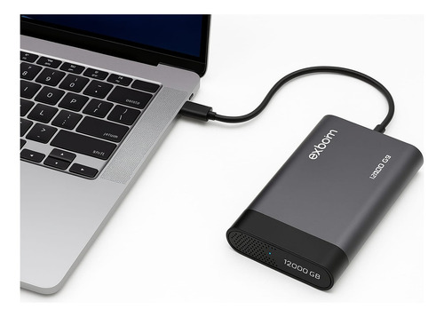 Hd Externo Portátil Exbom HDE-G12TA 12TB Preto Altíssima Capacidade De Armazenamento
