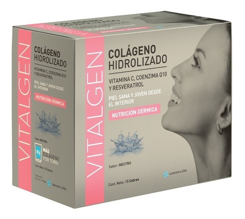 Vitalgen Colageno Hidrolizado + Vit C+ Q10+ Resvertrol 