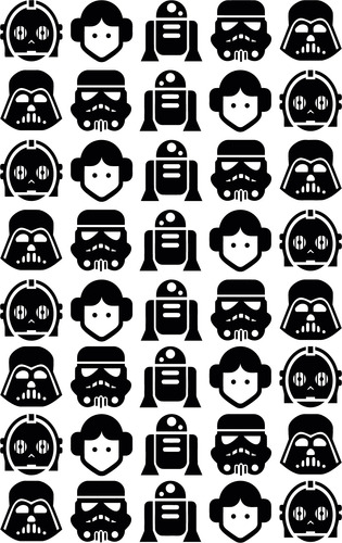 Pack Adhesivos Star Wars Sticker Vinilos Decorativo