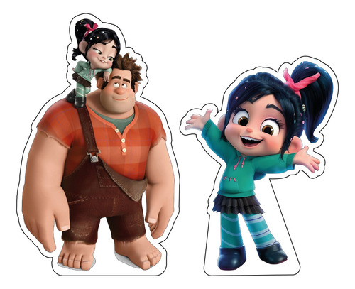 Figuras Vanellope Base Rígida Kit De 2 Pzas Coroplast