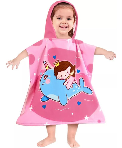 Poncho De Toalla Infantiles Varios Diseños Super Absorbente