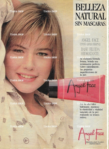 Clipping: Valeria Mazza_publicidad Angel Face_año 1990