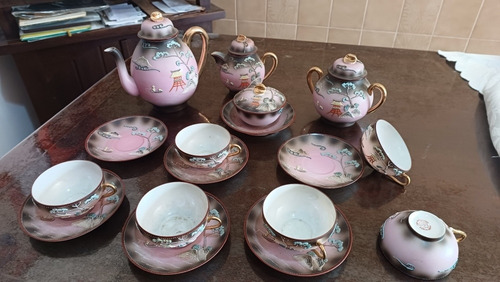 Lote Porcelana Japonesa Antiga Xícaras E Bule (Usado)
