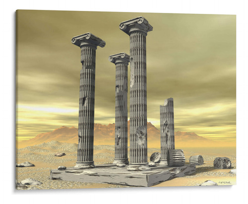 Canvas Lab Cuadro Columnas Griegas 80x60, Caperh