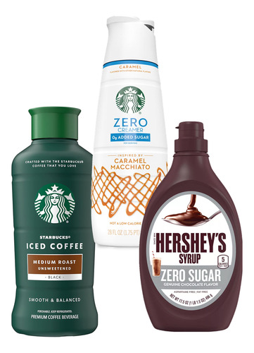 Starbucks Medium + Crema Starbucks Caramel + Hershey's Zero