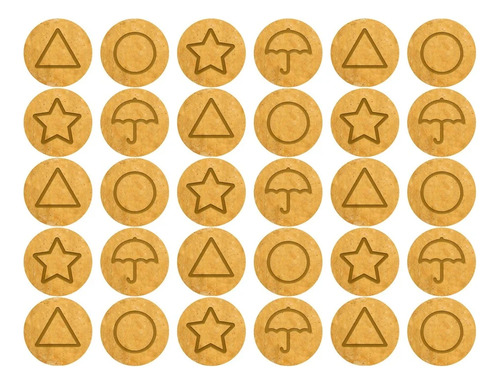 Cortantes De Galletitas + Sello Juego Del Calamar Moldecito Juego Del Calamar