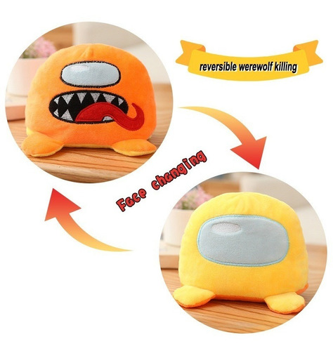 Imagen 3 de 8 de Peluche Reversible Among Us De Varios Colores Suave