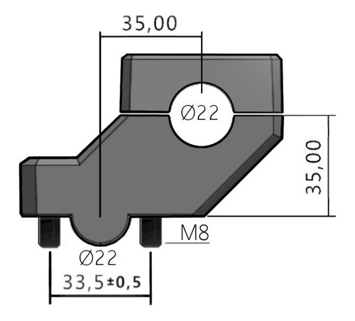Imagem 2 de 8 de Riser Adaptador De Guidão Anker Move Prime 22 X 22mm Preto