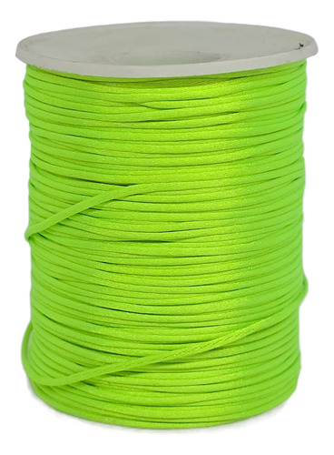 Hilo Cola De Rata Delgado 1.5mm 100m Verde Fosforescente Verde Limón