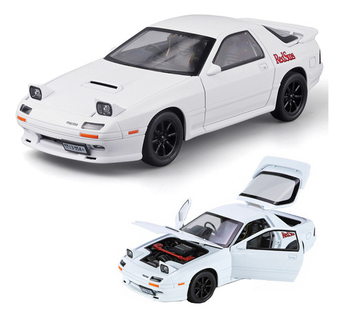 Mazda Rx7 Fc Miniatura Metal Coche Con Luces Y Sonido 1/24g