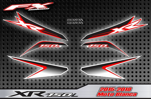 Calcos Copia Original Honda Xr 150l  2015-18fxcalcos