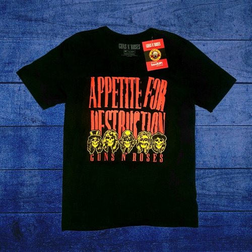 Remera Oficial Guns N' Roses Appetite Imp Maceo-disqueria