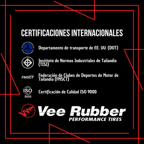 Llanta Delantera Para Moto Vee Rubber Custom Chopper Vrm-393f Sin Cámara De 110/90-18 H 67 X 1 Unidad