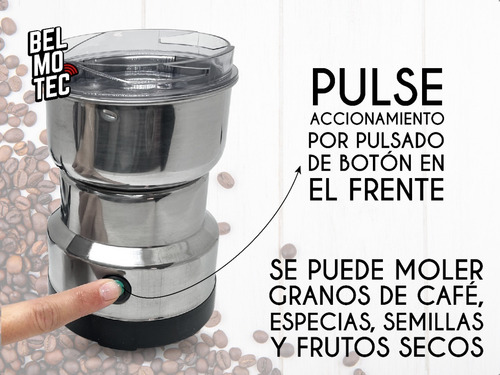 Imagen 6 de 10 de Molinillo De Granos De Café Electrico Especias Semilla Muele